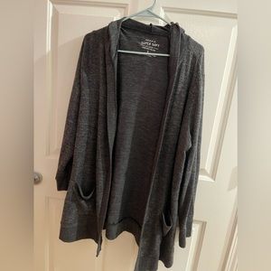 Cute gray cardigan with hood